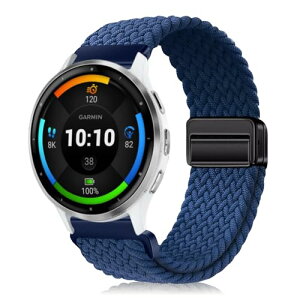 Garmin Venu 4 / 3 45mm / Forerunner 570 47mm / Venu 2 / vivoactive 4 �x���g 22mm �o���h �e���i�C������ �ւ��x���g �ґg�X�g���b�v ���C�o�b�N�� �����x���g �}�O�l�b�g�o���h �R���p�`�u��Garmin Forerunner 255 / 