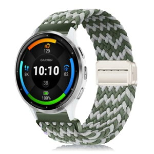 Garmin Venu 4 / 3 45mm / Forerunner 570 47mm / Venu 2 / vivoactive 4 �x���g 22mm �o���h �e���i�C������ �ւ��x���g �ґg�X�g���b�v ���C�o�b�N�� �����x���g �}�O�l�b�g�o���h �R���p�`�u��Garmin Forerunner 255 / 