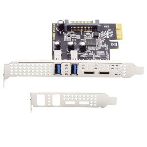 5Gbps USB3.1 Gen1 �f���A�� Type-A & Type-C USB C ���X - PCI-E Express 1x �J�[�h�A�_�v�^�[ ���[�v���t�@�C���u���P�b�g�t��