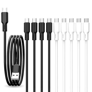 �}�C�N�� usb �P�[�u�� Micro 1M�E10�{�Z�b�g �}���[�d �����f�[�^�]�� �f���ɂ��� �A���h���C�h Android �[�d�P�[�u�� �R�[�h ps4�R���g���[���[Xperia Galaxy AQUOS ASUS Kindle Xbox�Ȃ�(�}�C�N�� USB �z���C