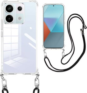 Xiaomi Redmi Note 13 Pro 5G �P�[�X �N���A �V�����_�[ Xiaomi Poco X6 5G �P�[�X �ϏՌ� �V���I�~redmi note 13 pro 5g�J�o�[ �l�b�N�X�g���b�v �񂩂� �΂߂��� �g�уX�g���b�v ���|�� �����h�~ ���菝�h�~ ��
