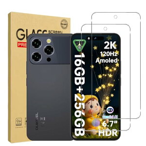 Oukitel P1 / P1 Pro �t�B���� �����K���X �� �d�x9H ��U�h�~ �X�N���b�`�h�~ �������� Oukitel P1 / P1 Pro �t���ی�t�B���� 2���Z�b�g