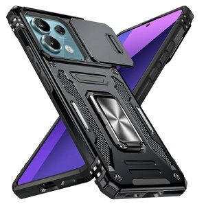 Xiaomi Redmi Note 13 Pro 5G �P�[�X �����O�t�� �ϏՌ� Poco X6 5G pc+tpu �ԍڃz���_�[�y�� ���^ �C�菝�h�~ ���o���Ղ� 360°��] �X�^���h�@�\ �����O �g�уJ�o�[ ��
