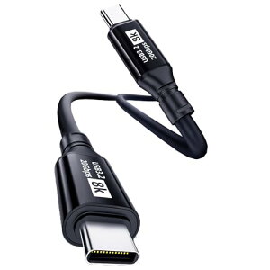 USB C �P�[�u�� 0.25M Type-c �P�[�u�� USB3.2 Gen2 (20Gbps) PD100W / 5A�}���[�d 8K / 60Hz�f���o�� MacBook Pro / Air IdeaPad Surface Galaxy Pixel AQUOS���^�C�vc�@��Ή�