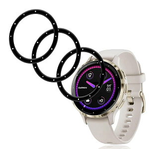 GARMIN (�K�[�~��) Venu 3S �t�B���� �K���X�t�B���� PET������ �Y�f�@�� Garmin Venu 3S �t���ی�t�B���� �L�Y�h�~ �ϏՌ� ��U�h�~ �S�ʕی� 3D�Ȗ� �����ߗ� �����x�^�b�` �C�A�[�� �����z�� �\��t