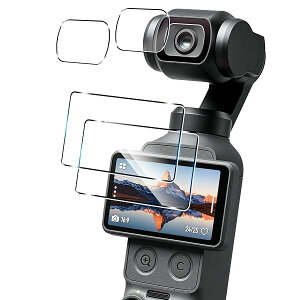 DJI OSMO Pocket 4 �ی�t�B���� �K���X�t�B���� + �J�����t�B���� 9H�d�x [2+2���Z�b�g] �t�B���� �J�o�[ �S�ʕی� �ϏՌ� �p �I�Y���|�P�b�g4 �t�B���� �����Y�ی�t�B���� ��U�h�~ �����ߗ� ����
