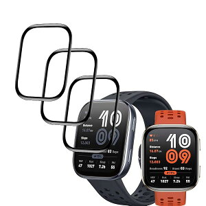 Amazfit Bip 6 �t�B���� �K���X�t�B���� PET������ �Y�f�@�� �A�}�]�t�B�b�g Bip 6 �t���ی�t�B���� �S�ʕی� �L�Y�h�~ 1.97 �C���` �ی�t�B���� ���˒ጸ ������ɋ��� �����x�^�b�` �C�A�[�� ��
