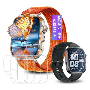 HUAWEI WATCH FIT 5 Pro �X�}�[�g�E�H�b�` �ی�t�B���� �P�[�X[5���Z�b�g]�Ή� �t�@�[�E�F�C�t�B�b�g5 Pro ��ʕی� �t���t�B���� �L�Y�C���@�\ �_�炩�� TPU�f�ލ̗p �����ߗ� �����x�^�b�` �C�A�h