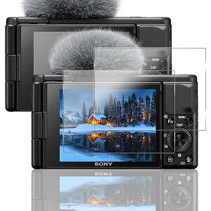 SONY ZV-E10 / ZV-1 / ZV-1F / ZV1 II �ی�t�B���� �K���X�t�B���� �A�N�Z�T���[ [2���Z�b�g] �\�j�[ ZV-E10 / ZV-1 / ZV-1F / ZV1 II �t�B���� �Ή� SONY ZV-E10 ��ʕی� �t�B���� �d�x9H �ϏՌ� ��U�h�~ �C�A�[�� 