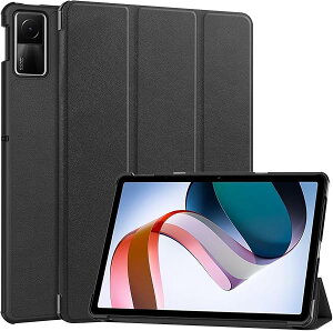 Xiaomi Redmi Pad SE �P�[�X 11 �C���` �V���I�~ ���b�h�~ Pad SE 11 �ی�P�[�X ����PU ���U�[ �S�ʕی� ���߉\ �Փ˖h�~ �h���h�� ���^�y�� �ǂ���G�蒷���� �X�^���h�@�\�t�� (�u���b�N)