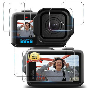 GoPro Mission 1 / 1 pro / 1 pro LIS �K���X�t�B���� �t���ی�t�B���� GoPro Mission �J���������Y�ی�t�B���� �����ߗ� �t���ی� �d�x9H �ϏՌ� ��U�h�~ �����^ �P�[�X�Ɋ��Ȃ� ���ʉ��2�� + �T�u��