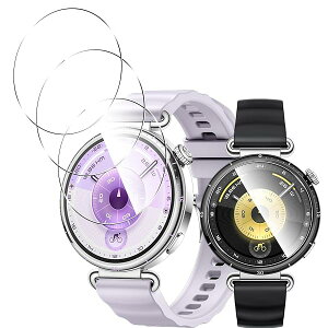 HUAWEI WATCH GT6 41mm �K���X�t�B���� �t�B���� 3���Z�b�g �S�ʕی� �t�@�[�E�F�C GT6 41mm �ی�t�B���� �t�B���� 10H�d�x ���˒ጸ �����x�^�b�` �ϏՌ� �����z�� �C�A�[�� �\��t���ȒP WATCH GT6 �t