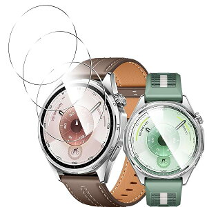 HUAWEI WATCH GT6 46mm �K���X�t�B���� �t�B���� 3���Z�b�g �S�ʕی� �t�@�[�E�F�C GT6 46mm �ی�t�B���� �t�B���� 10H�d�x ���˒ጸ �����x�^�b�` �ϏՌ� �����z�� �C�A�[�� �\��t���ȒP WATCH GT6 �t