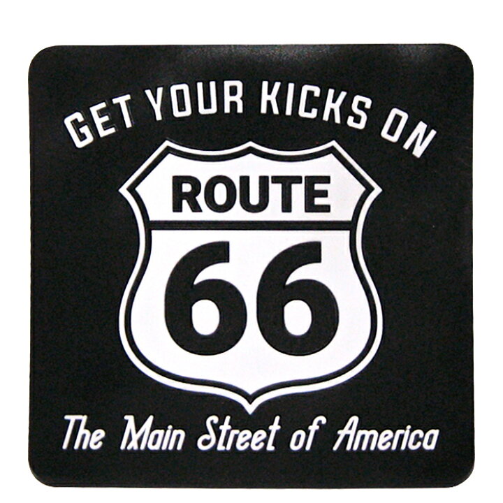 楽天市場 アメリカン バー コースター 2枚セット ルート66 Route66 Bar 黒 おしゃれ かっこいい グラスマット ビンテージ ガレージ バイク 男前コースター 西海岸風 インテリア アメリカン雑貨 ラヴィアンローズ アメリカン雑貨