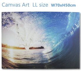 アメリカン キャンバスアート LL (チューブ61753) 波 ビッグウェーブ 砂浜 大きい ポスター 壁飾り おしゃれ 写真 西海岸風 壁面 インテリア サーフィン アメリカン雑貨