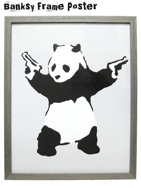 楽天市場】バンクシー アートフレーム (Panda with Guns) Banksy 