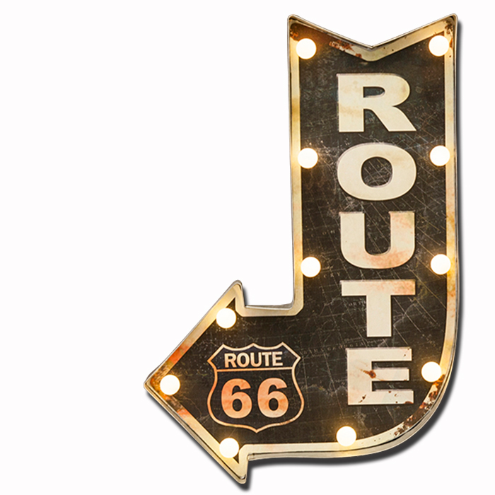 アメリカンクラシック LED Sign（ROUTE 66 Motorcycle）