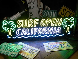 アメリカ西海岸 カリフォルニア サーフ オープン ネオン管 ネオンサイン ネオン看板 看板 西海岸風 インテリア アメリカン雑貨