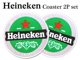 コースター Heineken ハイネケン /2枚セット bar おしゃれ グラスマット ビンテージ ガレージコースター 男前コースター アメリカン雑貨 アメリカ雑貨 おしゃれコースタ