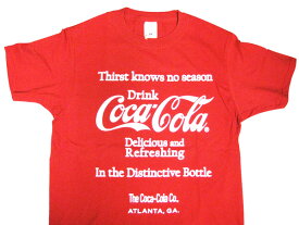 Coca-Cola コカコーラ プリントTシャツ レッド（CC-VT11-RD） ロゴT アメカジ USA 西海岸風 インテリア アメリカン雑貨