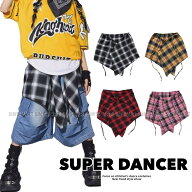 チェック柄 腰巻 ダンス衣装 キッズ レディース ヒップホップ 衣装 小物 TATOYA キッズダンス衣装 子供ダ…