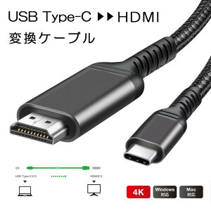 type-c hdmi �P�[�u�� usb type-c hdmi �ϊ� �P�[�u�� �A�_�v�^ 2m 1m 4K �^�C�vc �I�X hdmi �I�X �A�_�v�^ �ݒ�s�v iPad Pro Macbook Surface SAMSUNG �Ή� �ϏՌ� ������� ���ꂢ