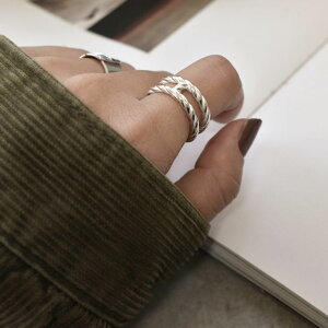 ネコポス送料無料 SV925 ロープデザインリング 指輪 シルバー 11号