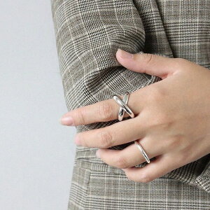 ネコポス配送 SV925 Xリング 指輪 シルバー 14号