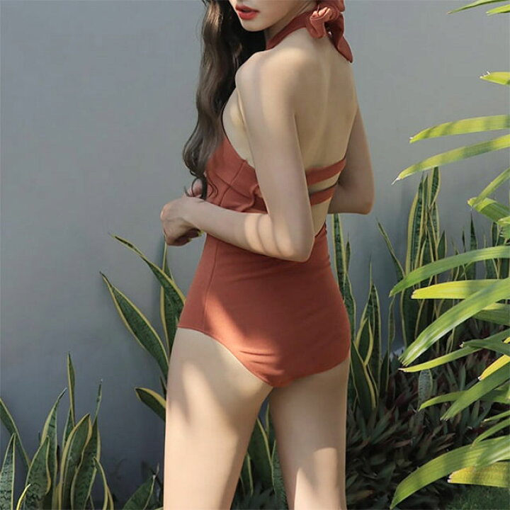 楽天市場 ハイネック ホルターネック ブラウン ワンピース 水着 レディース カップ付き スイムウェア アメリカンスリーブ M L Xl The Useful Stand