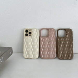 ネコポス配送 くすみカラー iPhoneケース ウェーブストライプ iPhone14 iPhone14pro iPhone13 iPhone13pro iPhone12 iPhone12pro iPhone11 エクリュ/ダスティピンク/モカ TPU素材 ソフトケース スマホケース スマホカ
