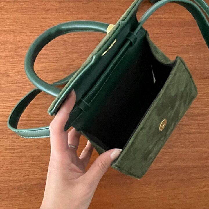 楽天市場】エコスエード ワンハンドルショルダーバッグ グリーン  