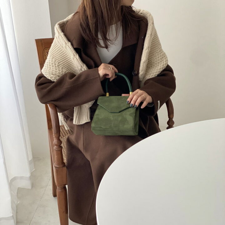 楽天市場】エコスエード ワンハンドルショルダーバッグ グリーン  