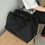 【予約販売 8月上旬～8月中旬発送予定】ナイロン ビッグジップ トートバッグ ブラック