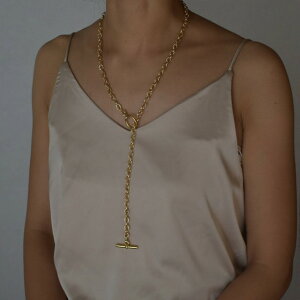 【ネコポス送料無料】 ance Mantel Oval chain Necklace