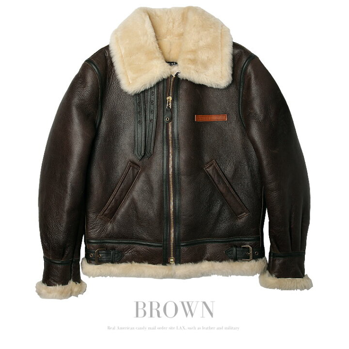 楽天市場】AVIREX アビレックス ムートンジャケット B-3 SHEEP SKIN 