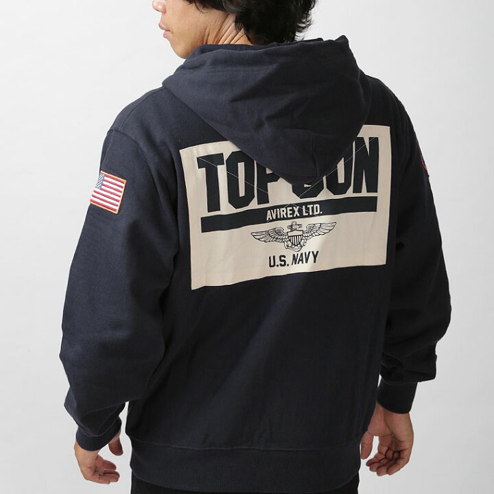 楽天市場】【ポイント10倍】AVIREX アヴィレックス トップガン L/S ZIP  
