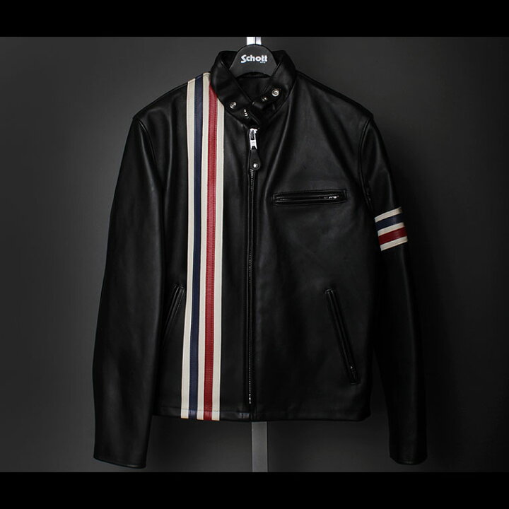 楽天市場】Schott ショット ライン入りシングルライダース 671 【USA  
