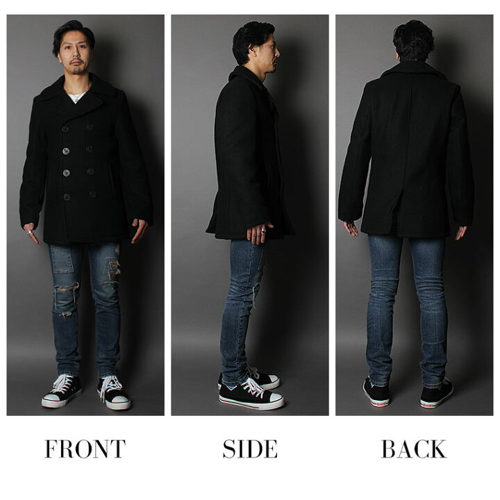 楽天市場】【9/24 再入荷】Schott ショット ウールメルトン Pコート 74  