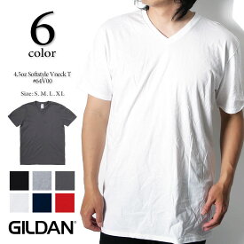 週末限定 無条件10％OFFクーポン配布中 GILDAN ギルダン 4.5oz スリムフィット コットンVネックTシャツ 64V00【返品・交換不可】