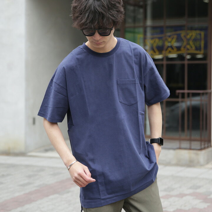 楽天市場】ピーチスキン ポケットTシャツ 配色ステッチ ステッチ 