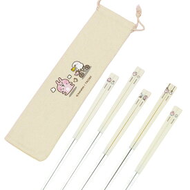 【楽天スーパーSALE 割引 ! 9/4　20:00 ～ 9/11　1:59時間限定】LAYANA 宝箸 23cm カナヘイの小動物 SUS316 ステンレス 四角箸 食洗機対応 乾燥機対応 台湾製