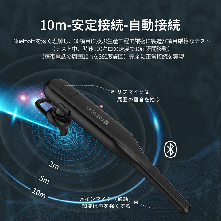 楽天市場】Lazata Bluetooth イヤホン 片耳 日本語音声【aptX HD対応・デュアルマイク・ノイズ低減設計・2台同時接続 着脱式と耳掛両用 左右耳兼用 16時間連続通話 USB Type C快速充電 】高感度マイク内蔵 ハンズフリー通話可運転会議適用 iOS/Android/Windows対応可 ... 楽天市場】Lazata Bluetooth イヤホン 片耳 日本語音声【aptX HD対応・デュアルマイク・ノイズ低減設計・2台同時接続 着脱式と耳掛両用 左右耳兼用 16時間連続通話 USB Type C快速充電 】高感度マイク内蔵 ハンズフリー通話可運転会議適用 iOS/Android/Windows対応可 ...