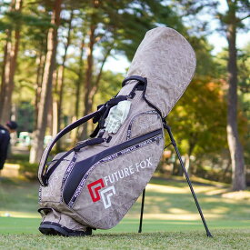FUTURE FOX ゴルフバッグ キャディバッグ 9.5型 7ポケット ゴルフ バッグ カモフラージュ柄 防水 止水ファスナー