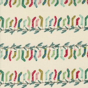 FANCY THAT HOUSE STEPHANIE SLIWINSKI COZY WONDERLAND @STOCKING STRIPE / NATURALmoda fabrics