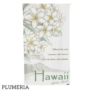 パーテーション ハワイアン レトロ のれん 150×86cm 間仕切り おしゃれ リネン 上品 上質 暖簾 ハワイ 花柄 ホヌ プルメリア ヤシの木 ウミガメ ハワイアン雑貨 カフェ 可愛い 南国 リゾート リ