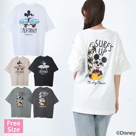 ミッキー tシャツ レディース 半袖 フリーサイズ カリフォルニア ミッキーマウス