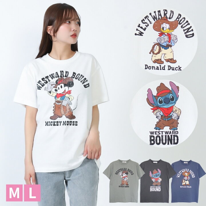 楽天市場】ディズニー tシャツ レディース ウエスタン ミッキー 