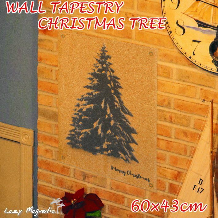 クリスマス 当店は最高な サービスを提供します クリスマスツリー タペストリー イラスト かわいい おしゃれ シンプル 飾り 簡単 気軽 約60 43cm 北欧 オーナメント コルク ウォールタペストリー 壁掛け Sサイズ