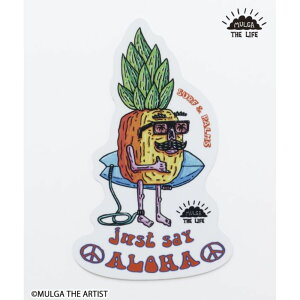 Kahiko × MULGA THE LIFE モルガ ハワイアン ステッカー タイガー レインボー ウェーブ パイナップル バード ドッグ