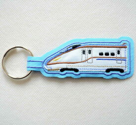 キーホルダー キーリング トレイン 刺繍 E7系 北陸新幹線 TR680-TR455 大人向け 子供向け 服 グッズ おしゃれ 電車 イニシャル 数字 入園 名前 キャラクター
